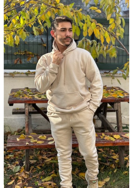 3 Iplik Şardonlu Oversize Eşofman Takımı
