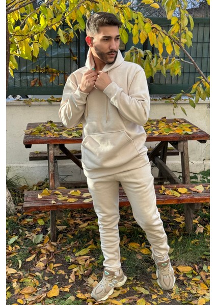 3 Iplik Şardonlu Oversize Eşofman Takımı