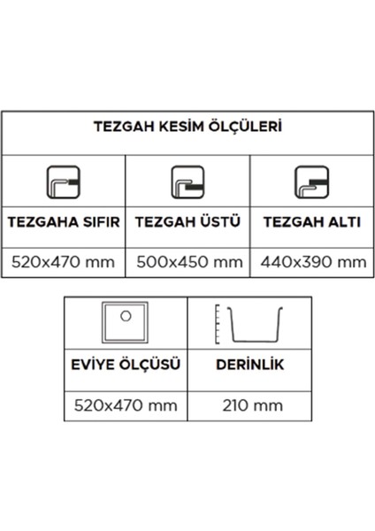 Morganit Gn-45 Granit Eviye Beyaz modelleri