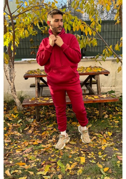 3 Iplik Şardonlu Oversize Eşofman Takımı