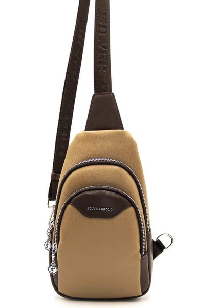 Iki Bölmeli Kadın Vücut Çantası 959 M105 43673 Kum Nix Kahve