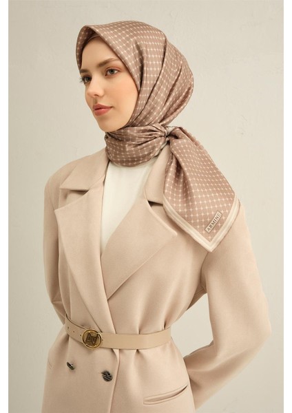 Soyut Desenli Saf İpek Twill Eşarp 9350 12 fiyatları