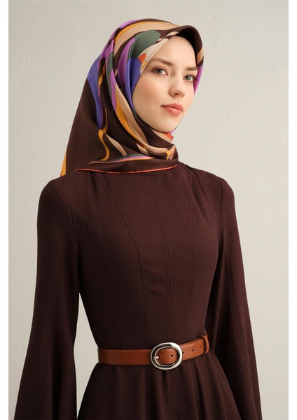 Çiçek Desenli Saf İpek Twill Eşarp 9302D 83 fiyatları