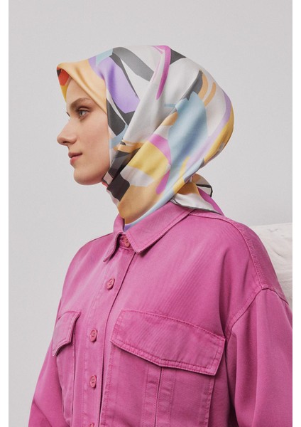 Klasik Desenli Saf İpek Sura Eşarp 9333 84