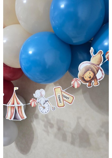 Sirk Tema Banner Doğum Günü Duvar Süsü