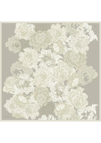 Geometrik Desenli Saf İpek Twill Eşarp 9336 04