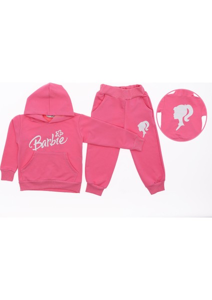 Kız Çocuk Eşofman Takım Barbie Baskılı