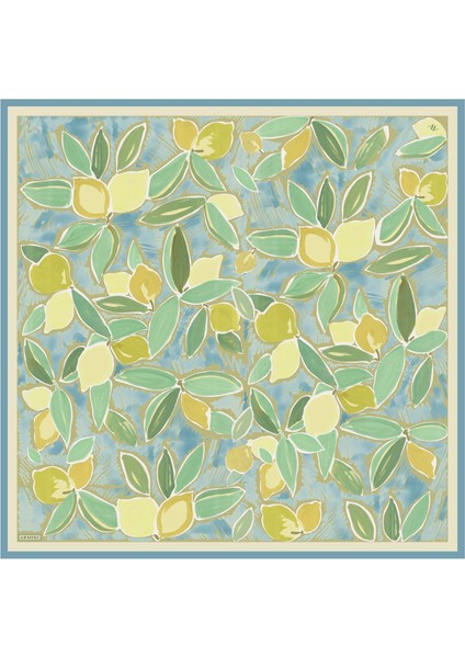 Klasik Desenli Saf İpek Twill Eşarp 9319 04