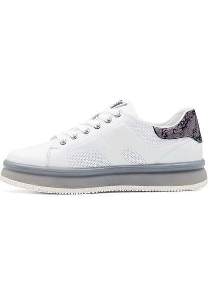 M030 Erkek Deri Sneaker Beyaz