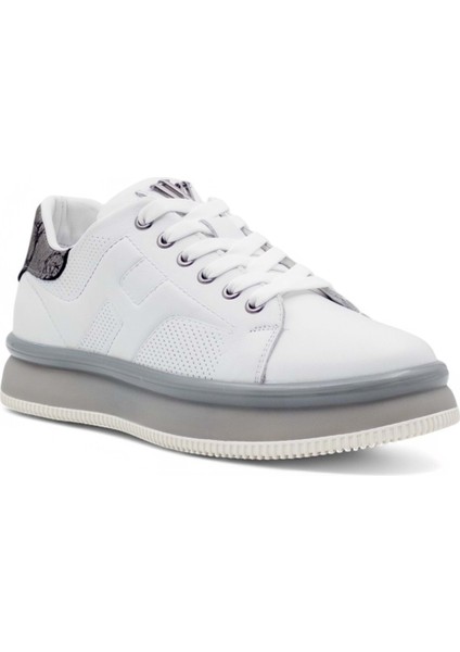 M030 Erkek Deri Sneaker Beyaz