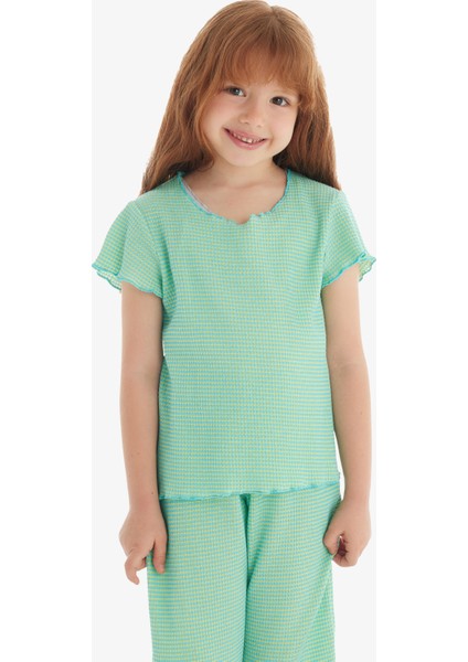 Kız Çocuk Pijama Takımı 60567 - Yeşil
