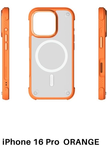 Air caseform magnetic case Apple iPhone 16 pro (Orange) modelleri