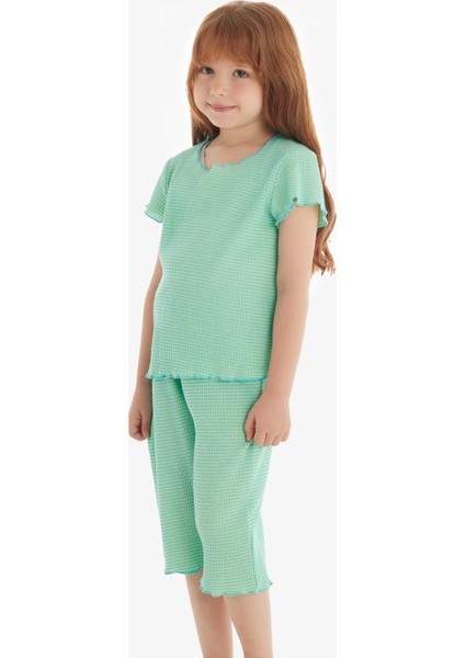 Kız Çocuk Pijama Takımı 60567 - Yeşil