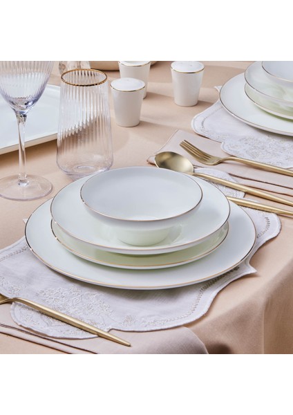 Fine Bone Zenith 55 Parça 12 Kişilik Yemek Takımı Gold