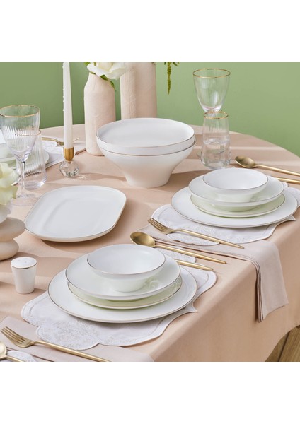 Fine Bone Zenith 55 Parça 12 Kişilik Yemek Takımı Gold fırsatları
