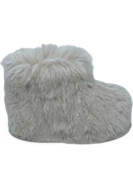 Bej Tüylü Kadın Ev ve Ofis Botu - Frosty Comfort