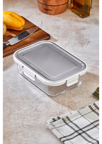 1500 ml Cam Saklama Kabı – Paslanmaz Çelik Kapaklı, Büyük Boy, Gıda Saklama Kabı indirimleri