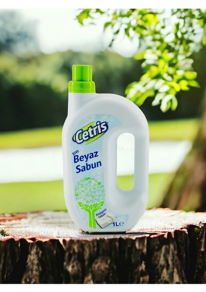 Sıvı Beyaz Sabun 1 lt & Cetris Solveco 1 lt Yüksek Performanslı Leke Sökücü ve Yüzey Temizleyici