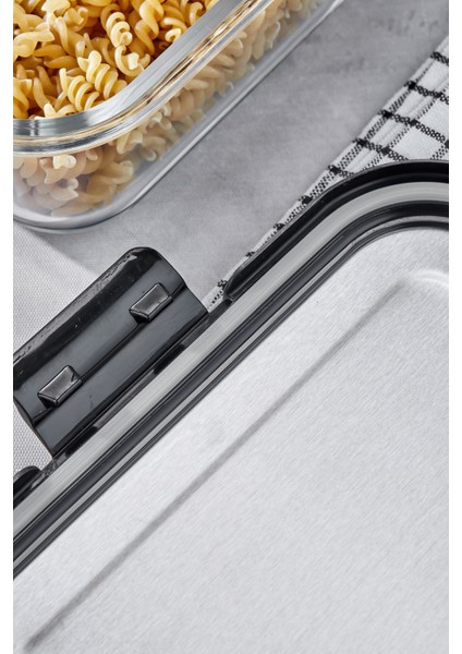 1500 ml Cam Saklama Kabı – Paslanmaz Çelik Kapaklı, Büyük Boy, Gıda Saklama Kabı modelleri