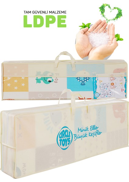 Arkadaşım Fil + Bilgili Kutular , Katlanabilir Çocuk Oyun Halısı - Ekstra Large - 180X200X1 cm - Taşıma Çantası Yanında indirimleri