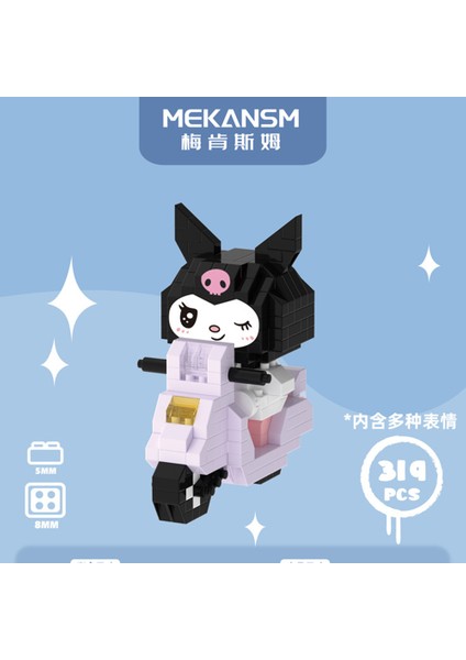 Hello Kitty Yapı Taşı Montaj Oyuncak Dekorasyon Dekorasyon Anime Karakter Kuromi Bulmaca Hediye (Yurt Dışından)