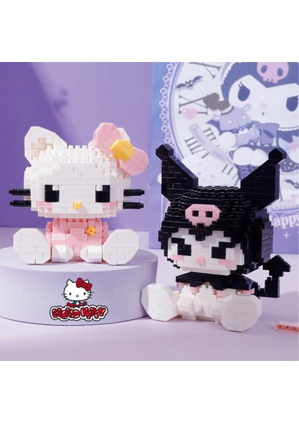 Hello Kitty Yapı Taşı Montaj Oyuncak Dekorasyon Dekorasyon Anime Karakter Kuromi Bulmaca Hediye (Yurt Dışından)