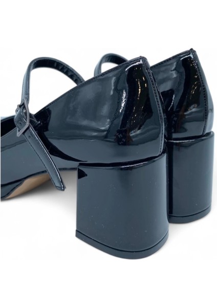 Siyah Rugan Topuklu Kadın Ayakkabı - Elissa fırsatları