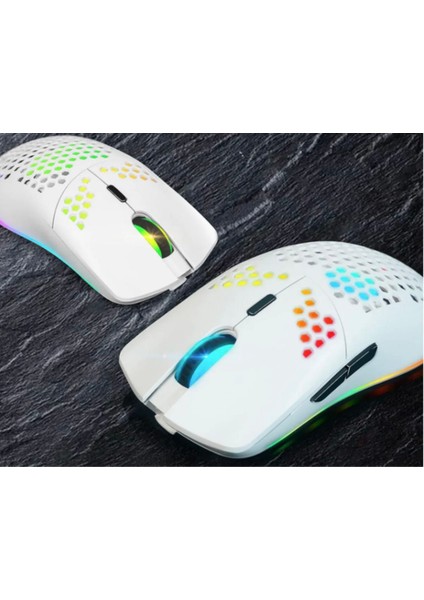 Xunfox Kablosuz Oyuncu Mouse 2.4g Süper Hafif Petek Kabuju Ergonomik Rgb Fare fiyatları