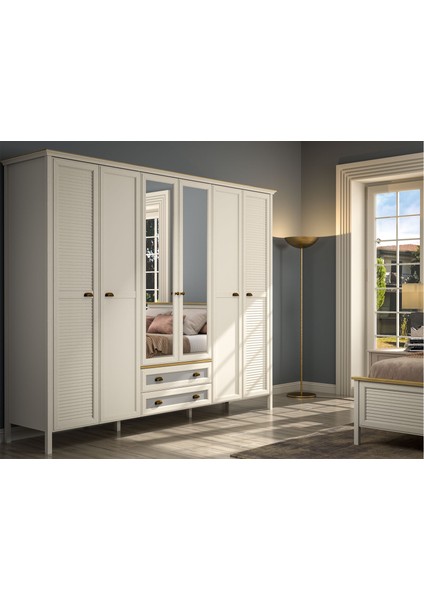 Astoria 6 Kapılı Gardrop - Çekmeceli fiyatları