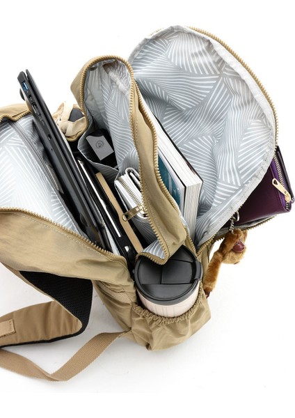 Unisex Suya Dayanıklı Kumaş Laptop Bölmeli Büyük Boy Okul Seyahat Sırt Çantası fırsatları