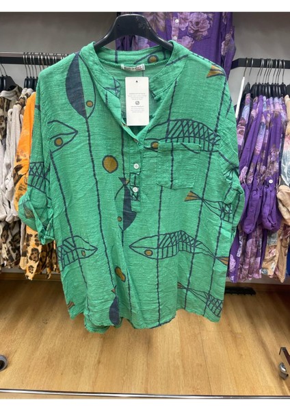 Çiçekli Keten Gömlek fiyatları