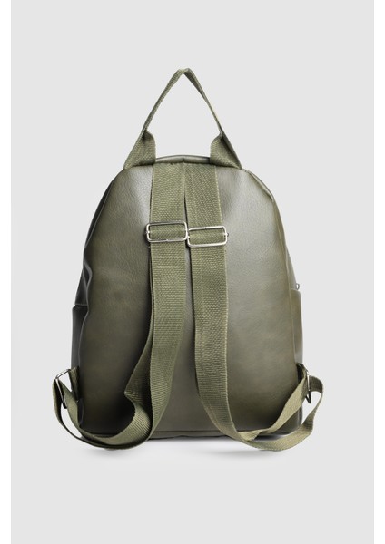 Kadın Nales Donma Suni Deri Sırt Çantası Haki Yeşil modelleri