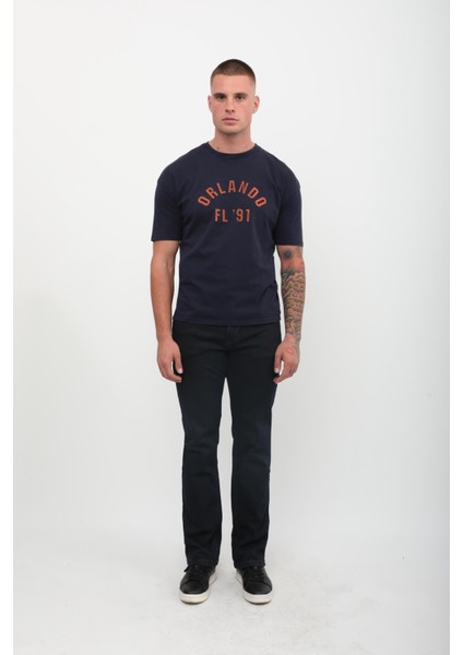 Erkek Likralı Regular Fit Lacivert Jean Pantolon