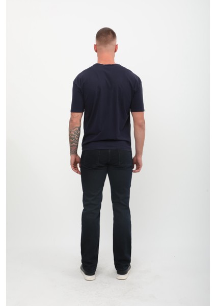 Erkek Likralı Regular Fit Lacivert Jean Pantolon