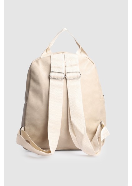 Kadın Nales Donma Suni Deri Sırt Çantası Vizon modelleri