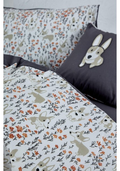 Dogi Erkek Bebek Nevresim Takımı %100 Organik Pamuk Baskılı 100X150 cm fırsatları