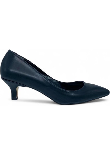 Kısa Topuk Siyah Kadın Stiletto - Soft Elegance