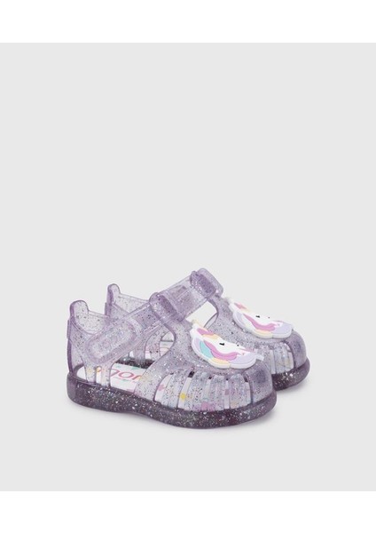 Tobby Unicornio Malva Multi Glitter Çocuk Sandalet S10341-352