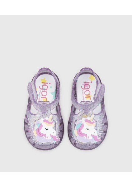 Tobby Unicornio Malva Multi Glitter Çocuk Sandalet S10341-352