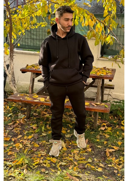 3 Iplik Şardonlu Oversize Eşofman Takımı