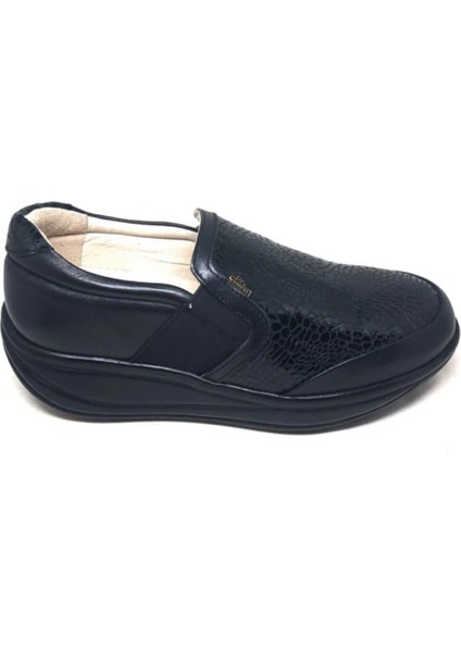5013 &therapeutic Rocker Bottom Kadın Deri Ayk. Siyah Deri-Siyah Crocco