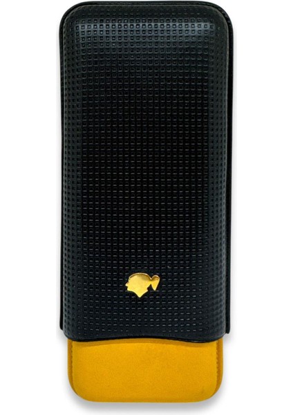 Cohiba Deri Puro Kılıfı 3lü Siyah/sarı (56RING)