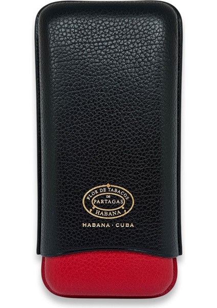 Partagas Series Deri Puro Kılıfı 3lü Kırmızı/siyah (64RING)