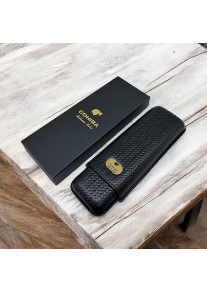 Cohiba Örme Desen Deri Puro Kılıfı 2li Siyah (64RING) fırsatları