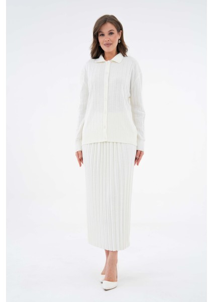 Pilise Etekli Ceketli Takım