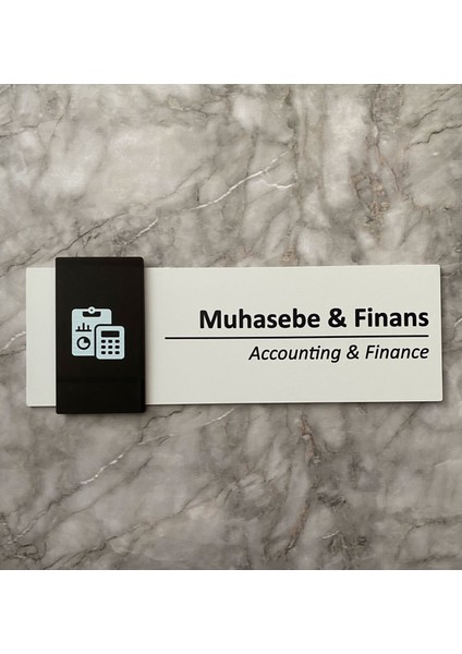 Basic Pearl Black Seri Muhasebe&finans Yönlendirme Levhası