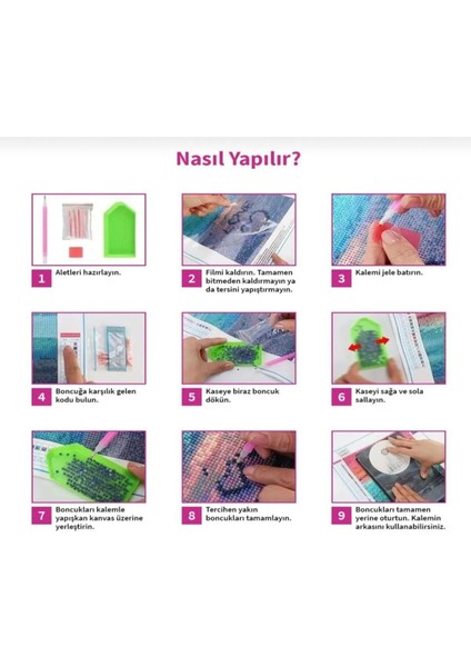 Hı Stone 5d Elmas Boncuk Taş Işleme Mozaik Goblen Kit 50X40CM GC89222 fırsatları