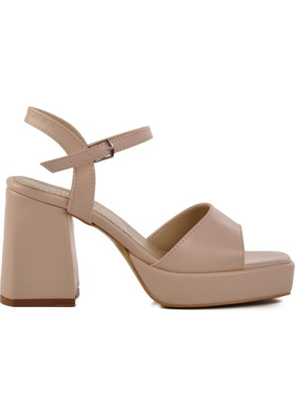 284091 Z Bej Kadın Platform Topuk Ayakkabı modelleri
