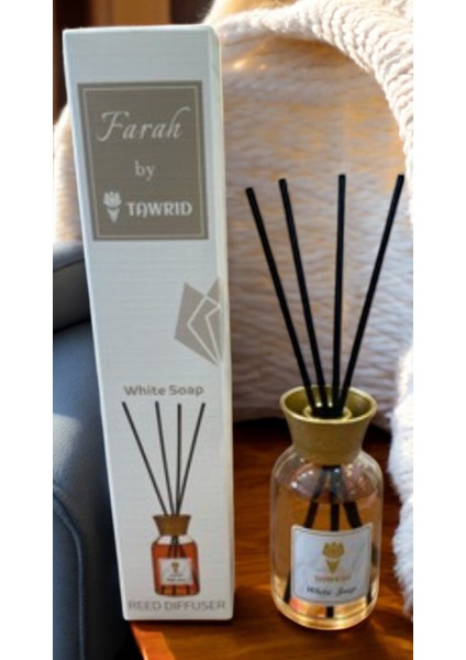 Tawrıd By Farah Yuvarlak Bambu Çubuklu Oda Kokusu 100 ml -White Soap (Beyaz Sabun Kokusu)-