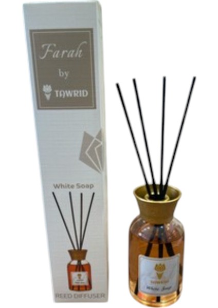 Tawrıd By Farah Yuvarlak Bambu Çubuklu Oda Kokusu 100 ml -White Soap (Beyaz Sabun Kokusu)-